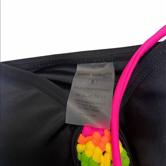 Coco cabana black bikini with rainbow detail - Picture 2 of 4